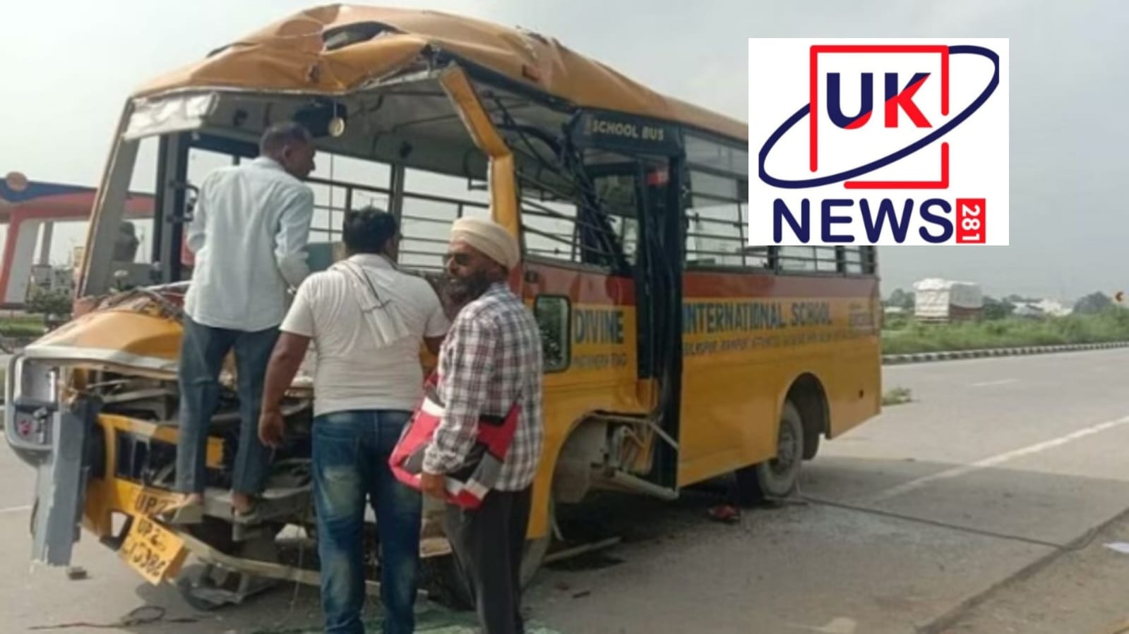 बिलासपुर में बच्चों से भरी स्कूल बस कैंटर से टकराई बीस से अधिक घायल